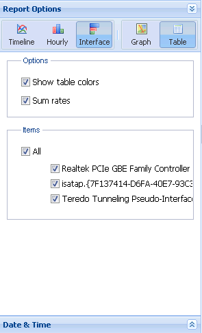 Report options for summary disk report