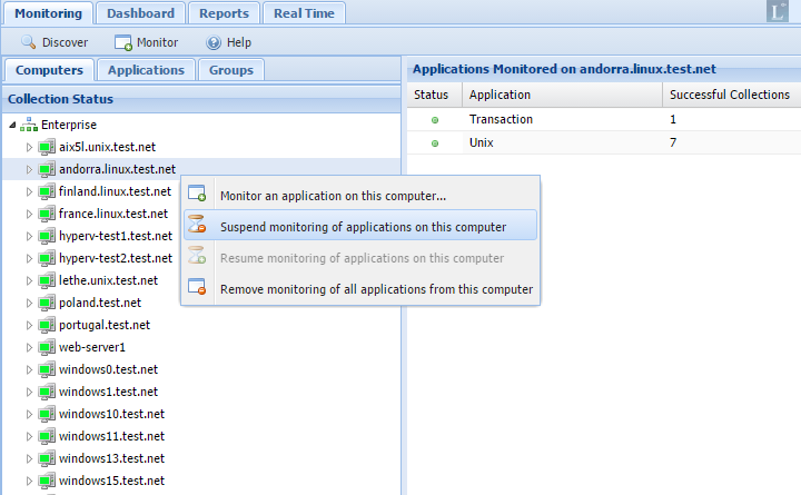 suspend monitoring for one computer